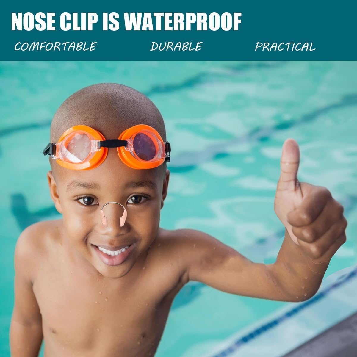 Nariz Clip de Natación, Tapones de Nariz de Silicona, retenedor y fiablepara la natación Clips de natación Impermeables Tapones de protección para Adultos y niños