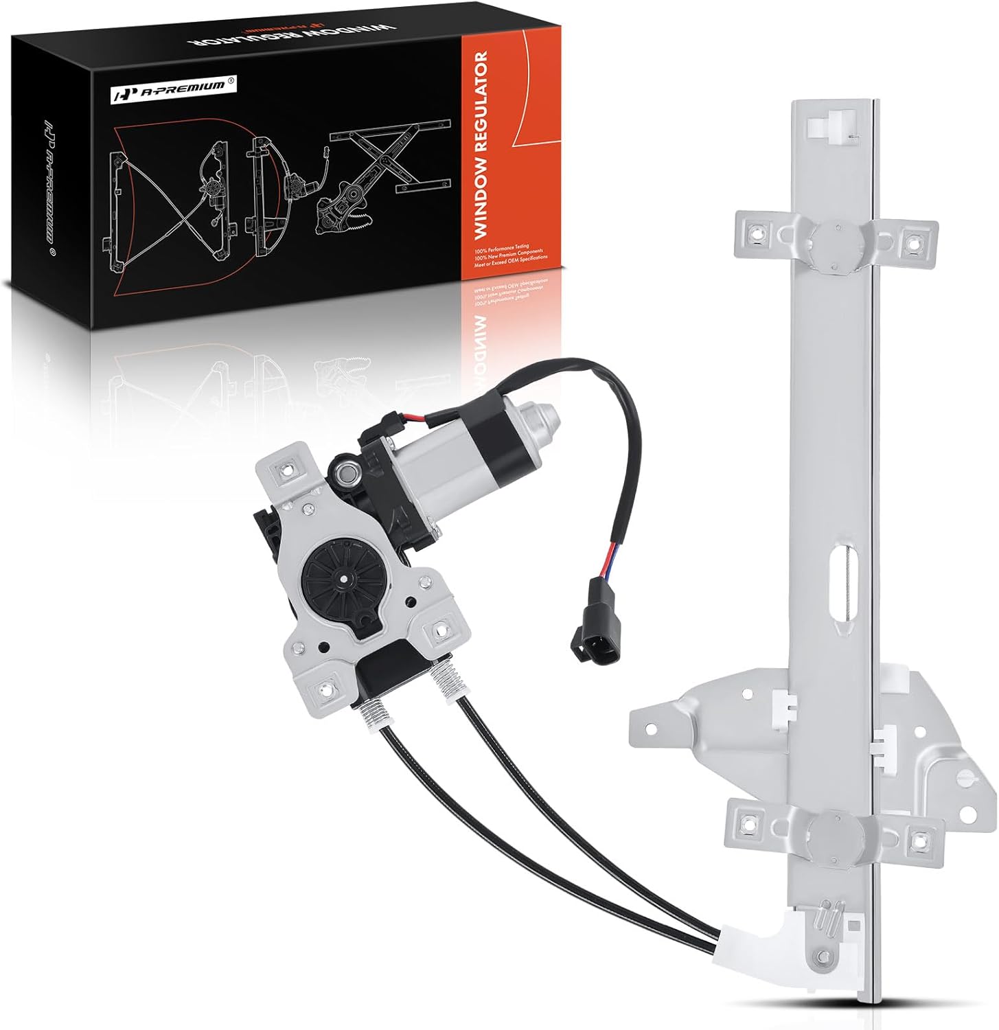 A-Premium Power Window Regulator with Motor Replacement for Buick Century 1997-2005 Regal Oldsmobile Intrigue 1998-2002 Rear Left Driver Side