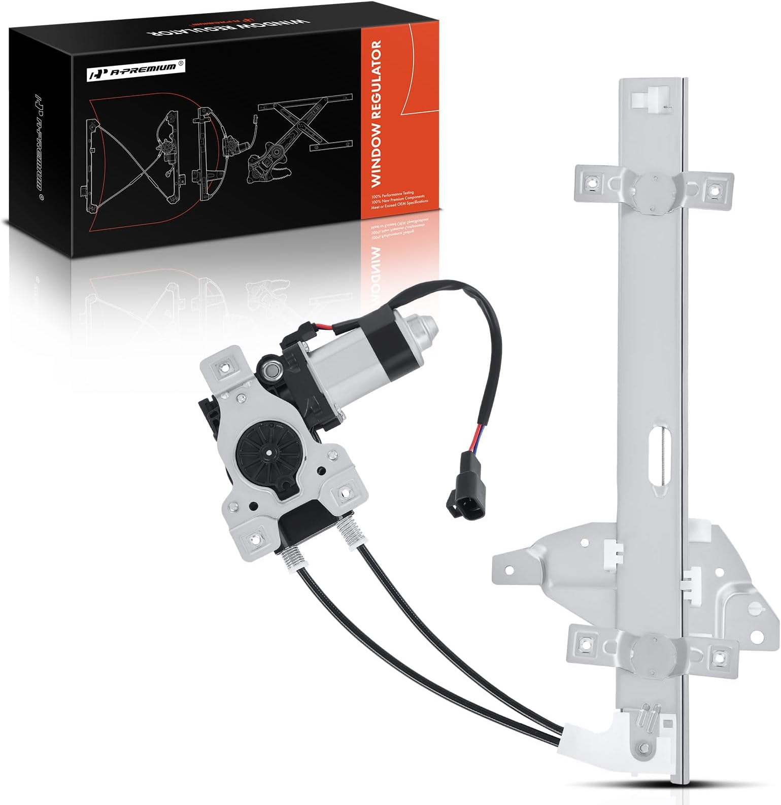 A-Premium Power Window Regulator with Motor Replacement for Buick Century 1997-2005 Regal Oldsmobile Intrigue 1998-2002 Rear Left Driver Side