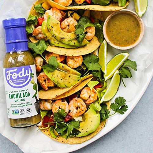 Fody Foods Vegan Green Enchilada Sauce Marinade, Tomatillo Avocado Oil, Low Fodmap Certified, No Msg, Gut & Ibs & Keto Friendly, 8.5 Ounce #TOP3
