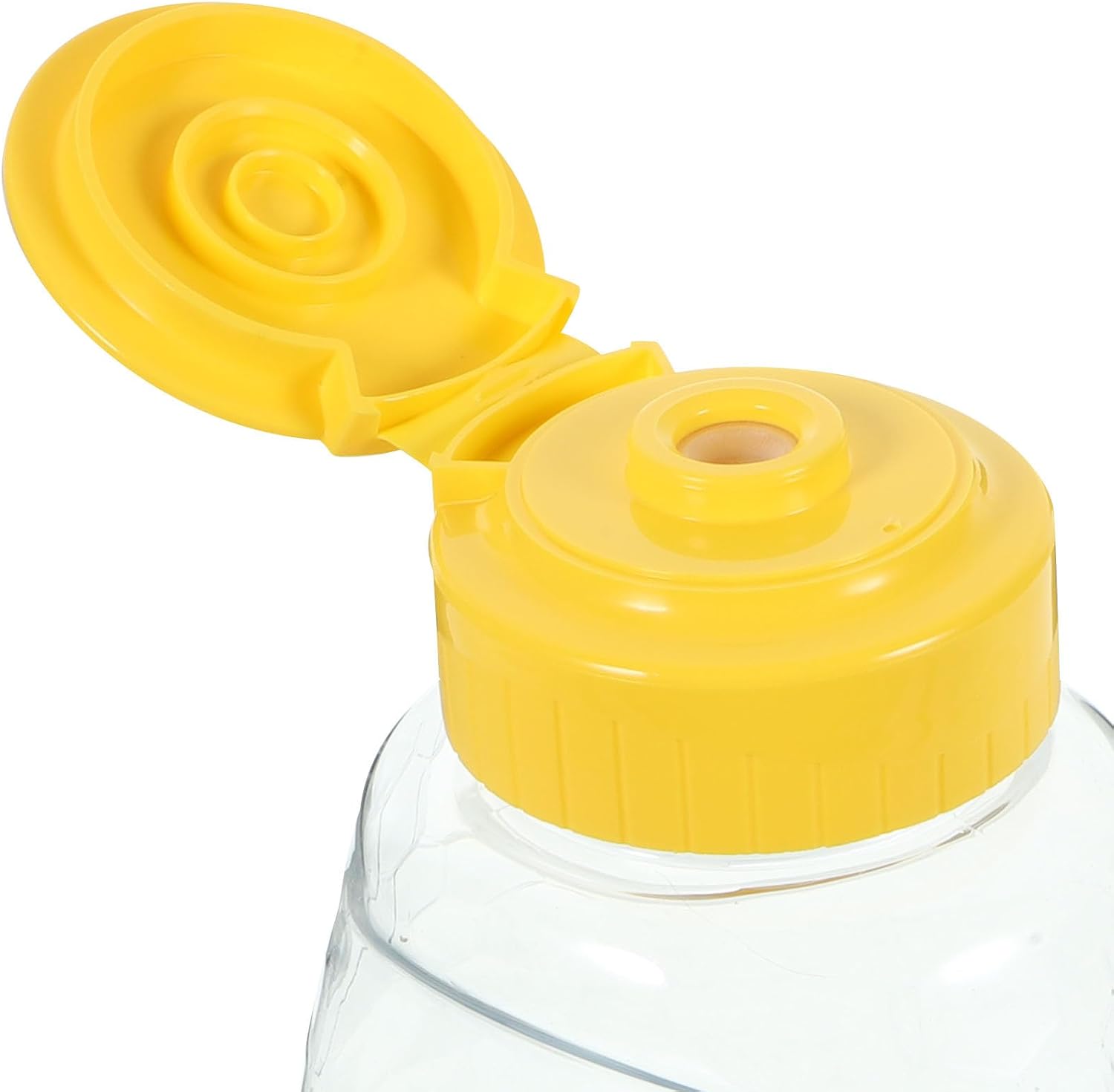 SOLUSTRE 6pcs Plastic Honey Jars 500g Squeeze Honey Containers Refillable Storage Bottles for Kitchen and Dining image 5