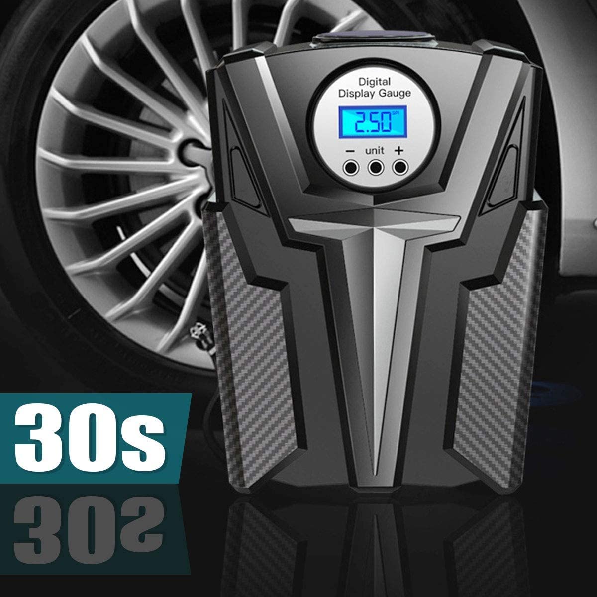Compresor de Aire portátil para Coche, Bomba de inflado de neumáticos Digital de 12 voltios CC, compresor de Aire para Coche, Motocicletas y Bicicletas.