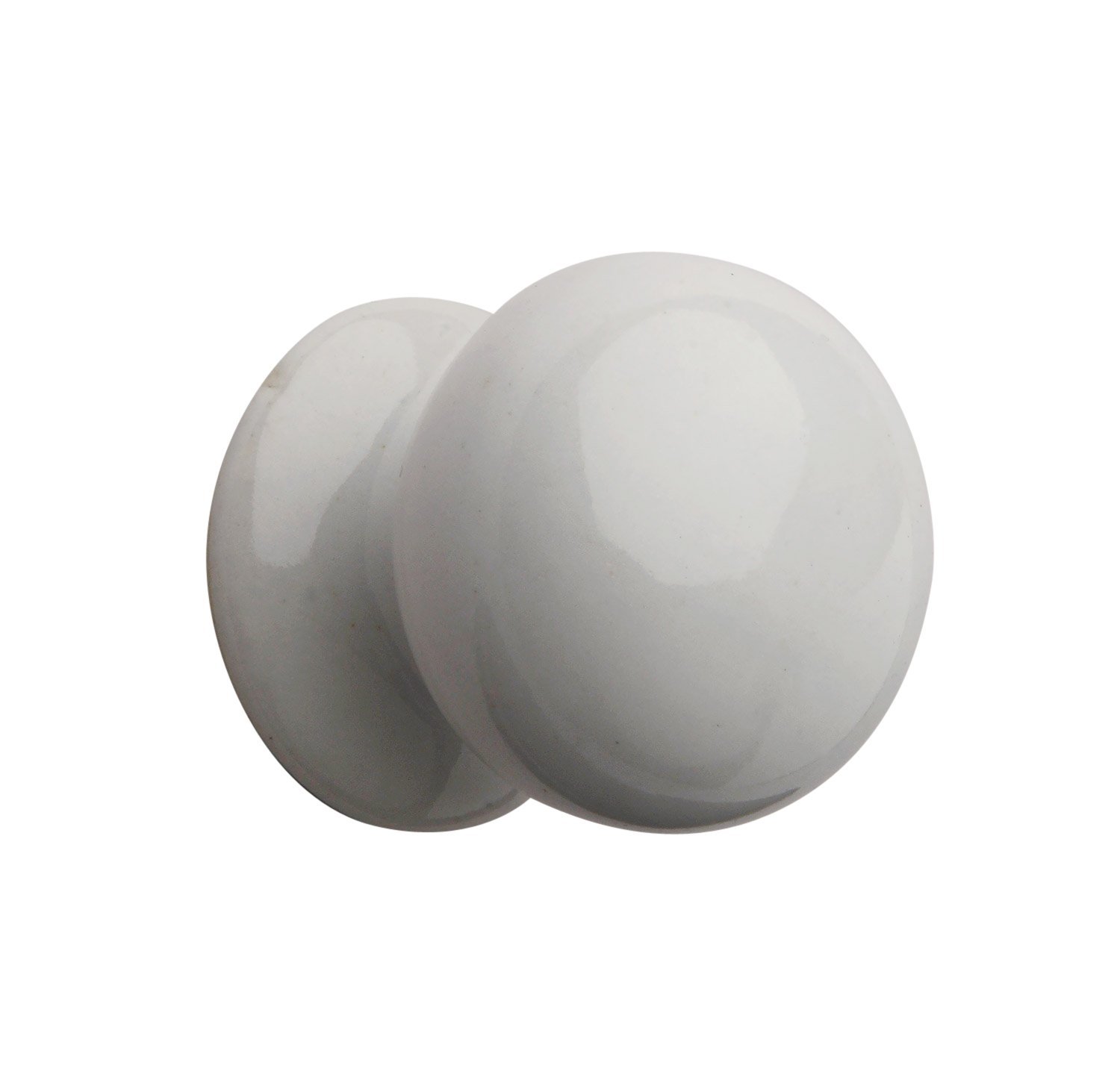 HOBKNOBS Boston Ceramic Knobs (36 mm Dia, White)