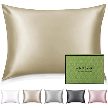 adubor 40 x 80 for hair and skin silk pillowcase with hidden zipper both sides 23 momme silk 900 thread count taupe 1 piece