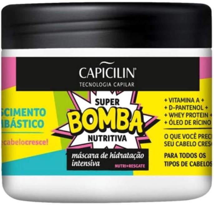 Linha Super Bomba Nutritiva Capicilin - Mascara de Hidratacao Intensiva 350 Gr - (Capicilin Super Nourishing Bomb Collection - Intensive Moisturizing Mascara Net 12.34 Oz)
