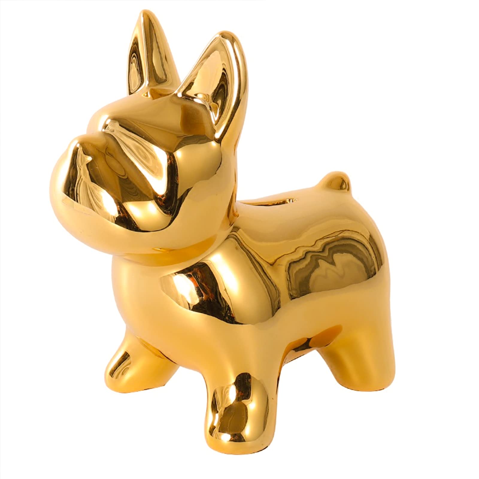 Jaugufiy Ceramic French Bulldog Piggy Bank,Cartoon Puppy Piggy Bank, Gifts for Dog Lovers Female Friend Aunt Grandma Birthday Wedding Engagement Xmas