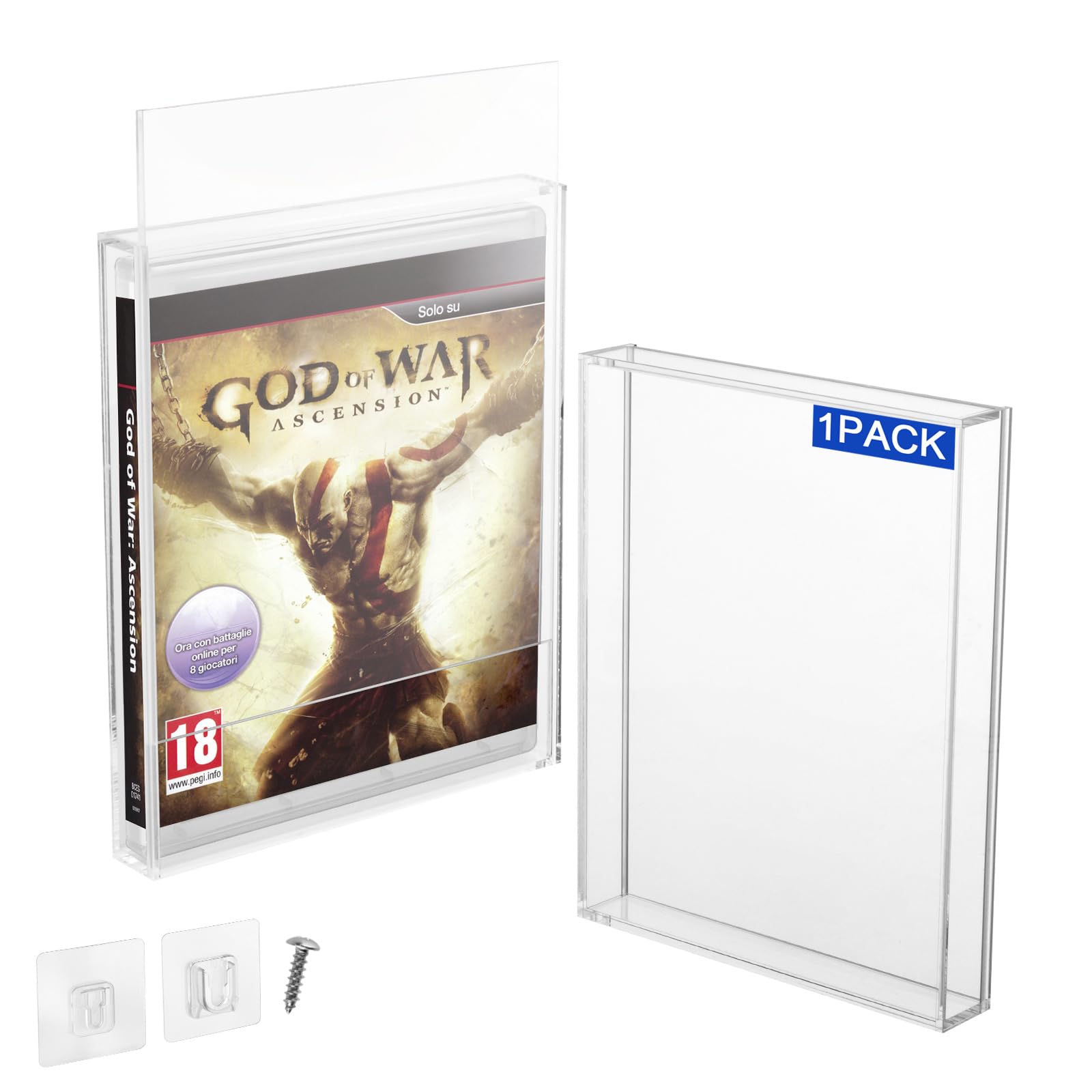 CaSZLUTION Clear Acrylic Video Game Box Protector Case for PS3, PS4, PS5, and Xbox one Game Case, 3mm Thick Dustproof Wall Storage Holder Game Protective Display Case (Pack of 1)-image-43