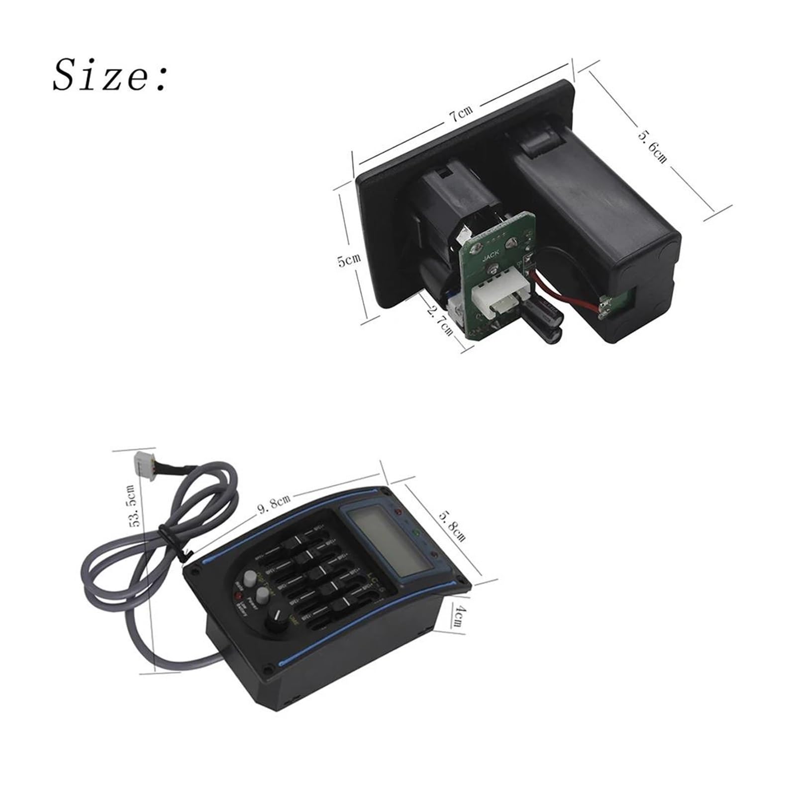 Pickup Per Chitarra Pickup Per Chitarra Acustica Classica A 4/5 Bande Equalizzatore, Preamplificatore Accessori Per Strumenti Musicali Con Controllo Del Volume(5 Band EQ)