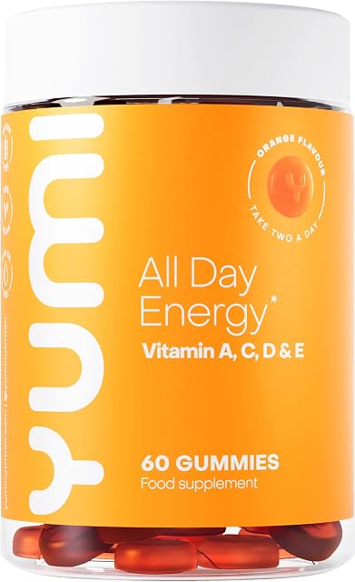 Multivitamin Gummies | High Strength Essential Vitamin Combo | Vitamin A,D,E,C,B6 Biotin & Minerals for All Day Energy | 60 Vegan Friendly Gummies | Orange Flavour