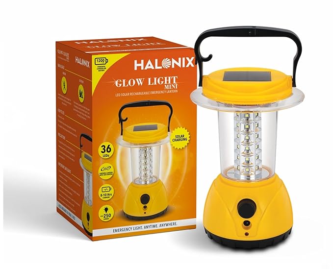 Halonix Glow Light Mini 36 LED Rechargeable Emergency Light (Pack of 1,Yellow, Plastic) at Rs. 782