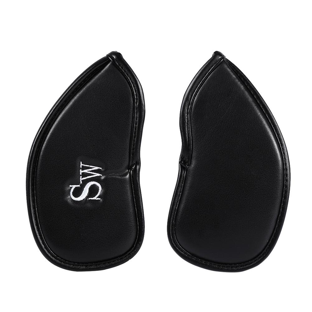 Nikou Club Head Cover, Covers Sleeve, Golf Iron Putter 12pcs PU Leather Black Cover Protector Set