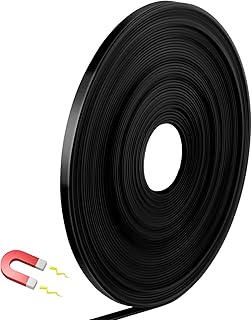 1 Pack Magnetic Tape Roll Thin Strips, 1/5 Inch x 33 Feet Magnetic Board Dividers Whiteboard Graphic Decorative Tape Marking Line for Classroom Office Art Accessories (Black)