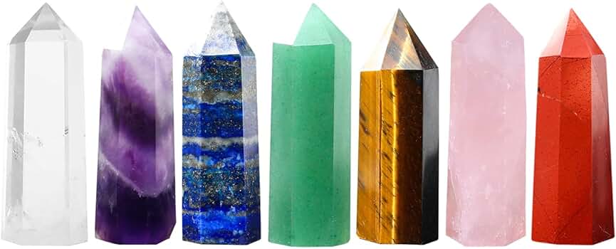 パワーストーンワンド Amazon | [QIYAONUO] 天然石水晶パワーストーンヒーリングワンド 先の