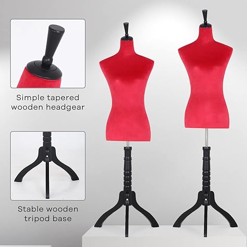 Miniatura 10 de Cuerpo de maniquí para mujer, forma de maniquí, torso de maniquí con soporte para exhibición de 60 a 67 pulgadas, altura ajustable para coser base