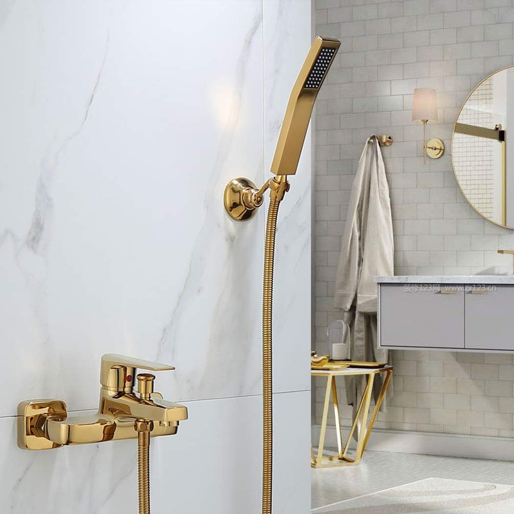 Wall Mounted Bathtub Faucets Bath Shower Set Gold Shower Set Bathtub ...