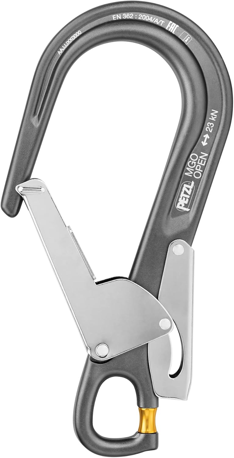 Petzl MGO Open Auto-Locking Directional Connector (Scaffold/Rebar Hook)