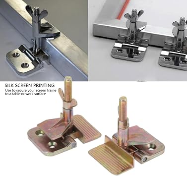 Screen Printing Metal Hinge Clamp, 2 pcs/Set Silk Screen Printing Metal Butterfly Hinge Clamp DIY Hobby Tool for Screen Printing, Metal Clamp, Printing Tool