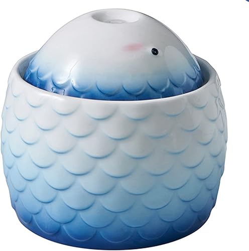 Fuente de agua automática de cerámica para gatos, cascada, lindo dispensador silencioso de porcelana para gatos de interior, fácil de limpiar, 1 disponible en Yaxa Costa Rica