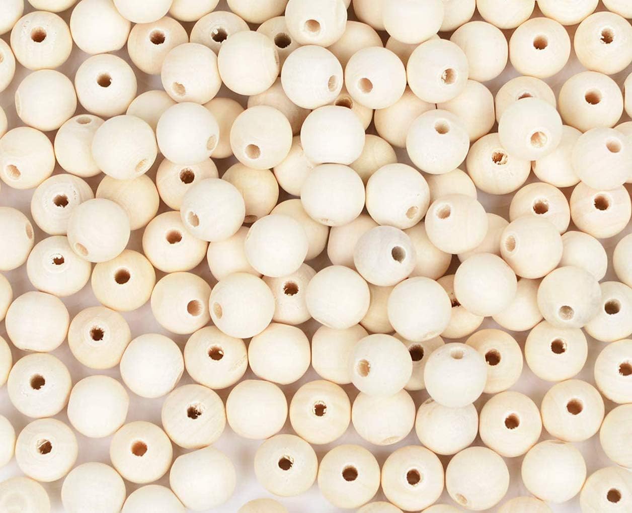 400pcs 16mm Wood Beads Natural Unfinished Round Wooden Loose Beads Wood Spacer Beads for Craft Making Decorations and DIY Crafts