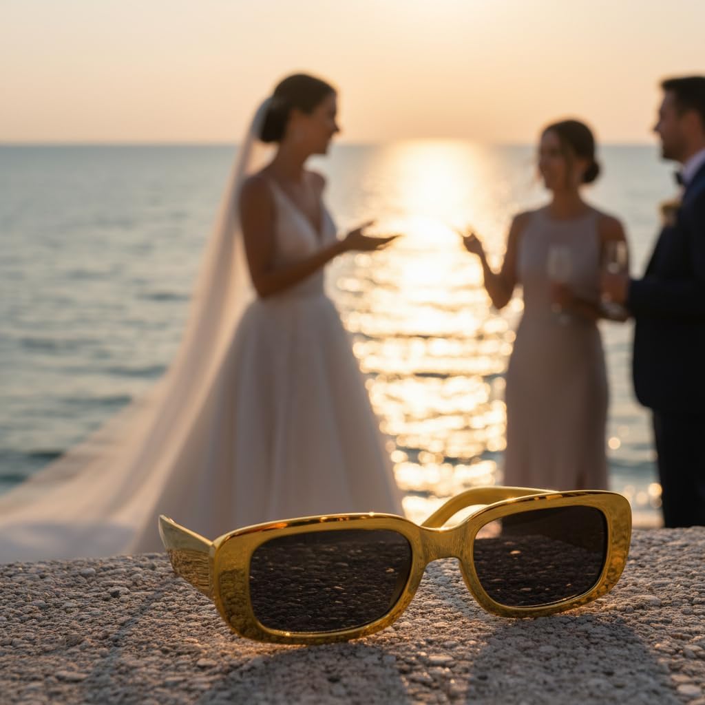 Fsmiling Gold Sunglasses Bulk Classic Sunglasses Pack Costume Glasses Shades Cool Eyewear for Men & Women-4/8/10/20Pack - Image 8