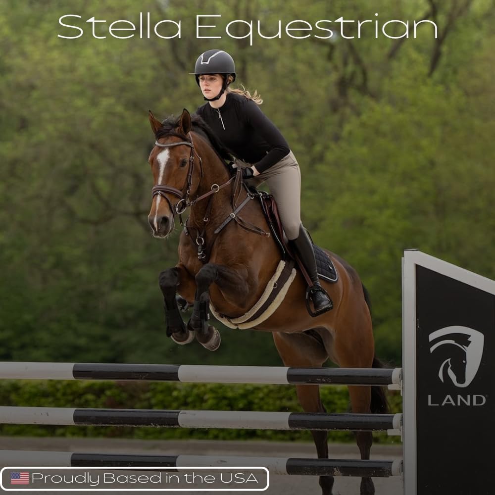 Land Helmets Stella Equestrian Helmet - ASTM/SEI F1163-23 & EN 1384 Certified Horse Riding Helmet - Comfortable, Lightweight & Stylish