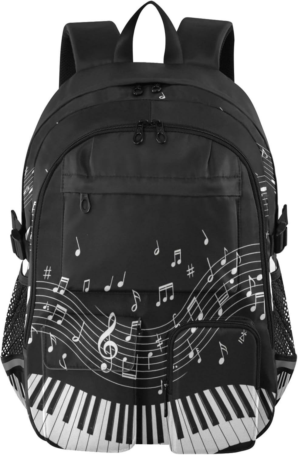 ALAZA Laptop Backpacks 14" School Bag Music Piano Notes College Backpack Travel Casual Daypack Bags Fashion Bookbags Large Carry on Back Pack for Teens Girls Women Students