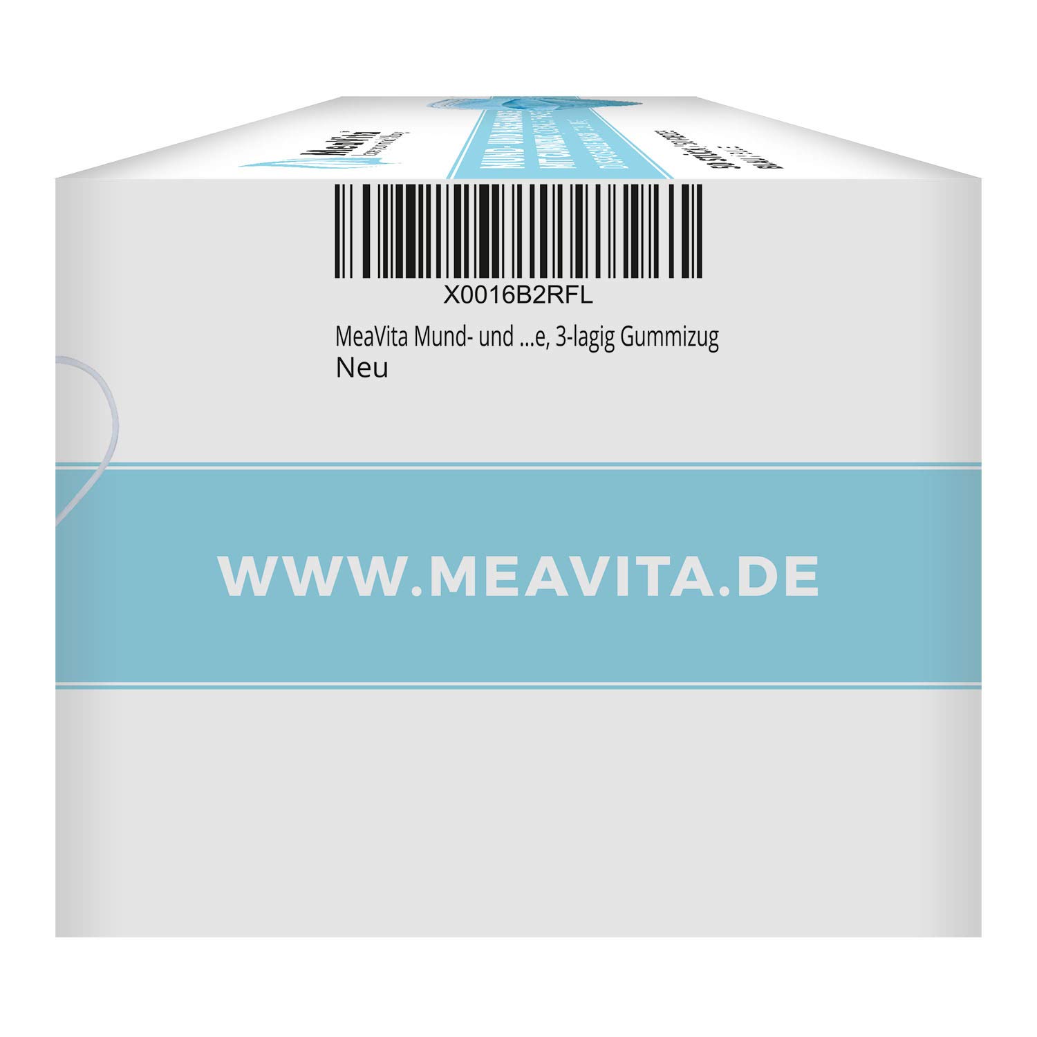 Mea Vita Mund- und Nasenmaske, 50er Pack, Einweg Maske, 3-lagig Gummizug