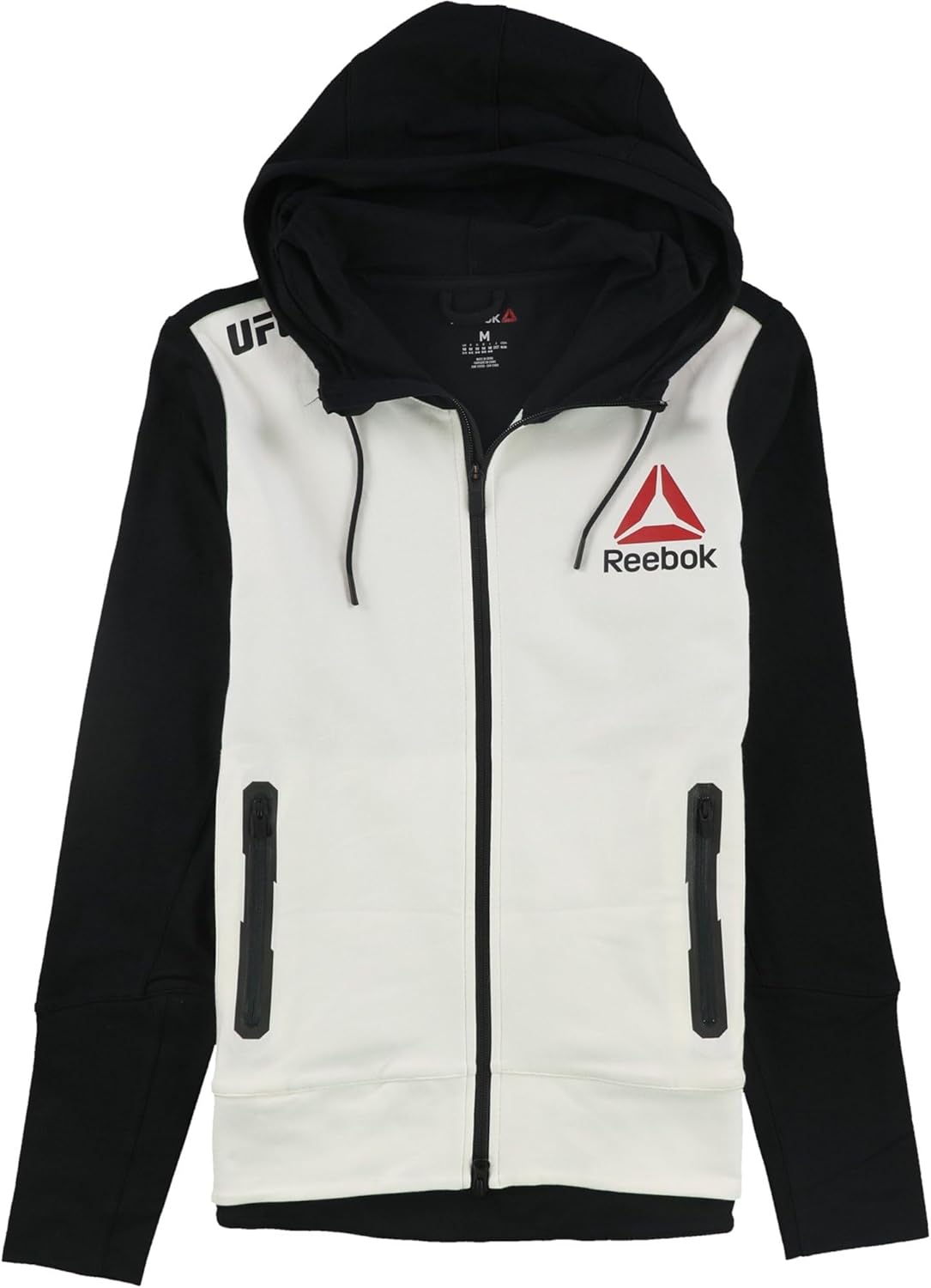 Reebok Womens Walk Out Hoodie Sweatshirt, White, Medium