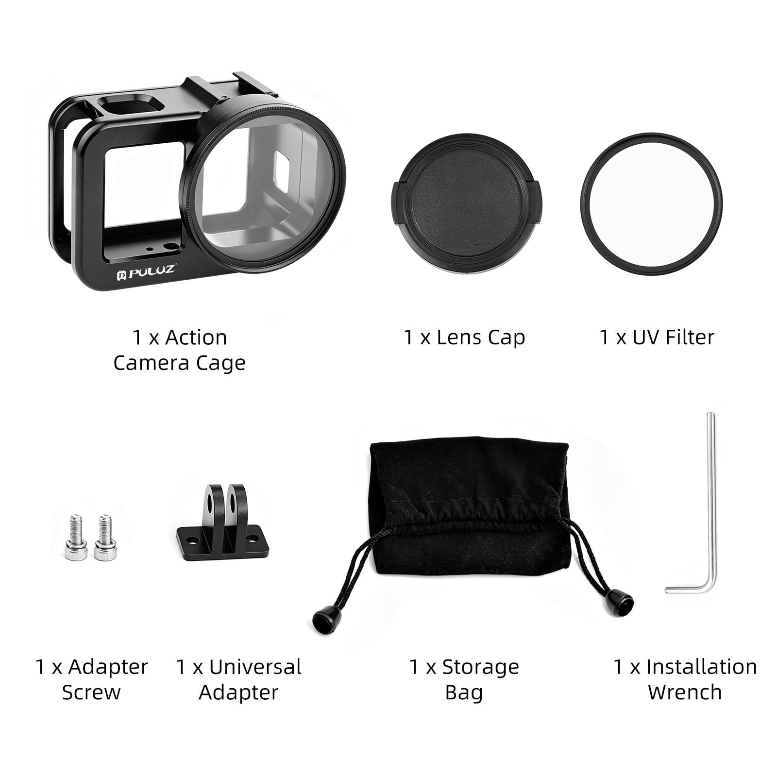 PULUZ Futerał na aparat do Go Pro MISSION 1/1 PRO metalowa obudowa ramka