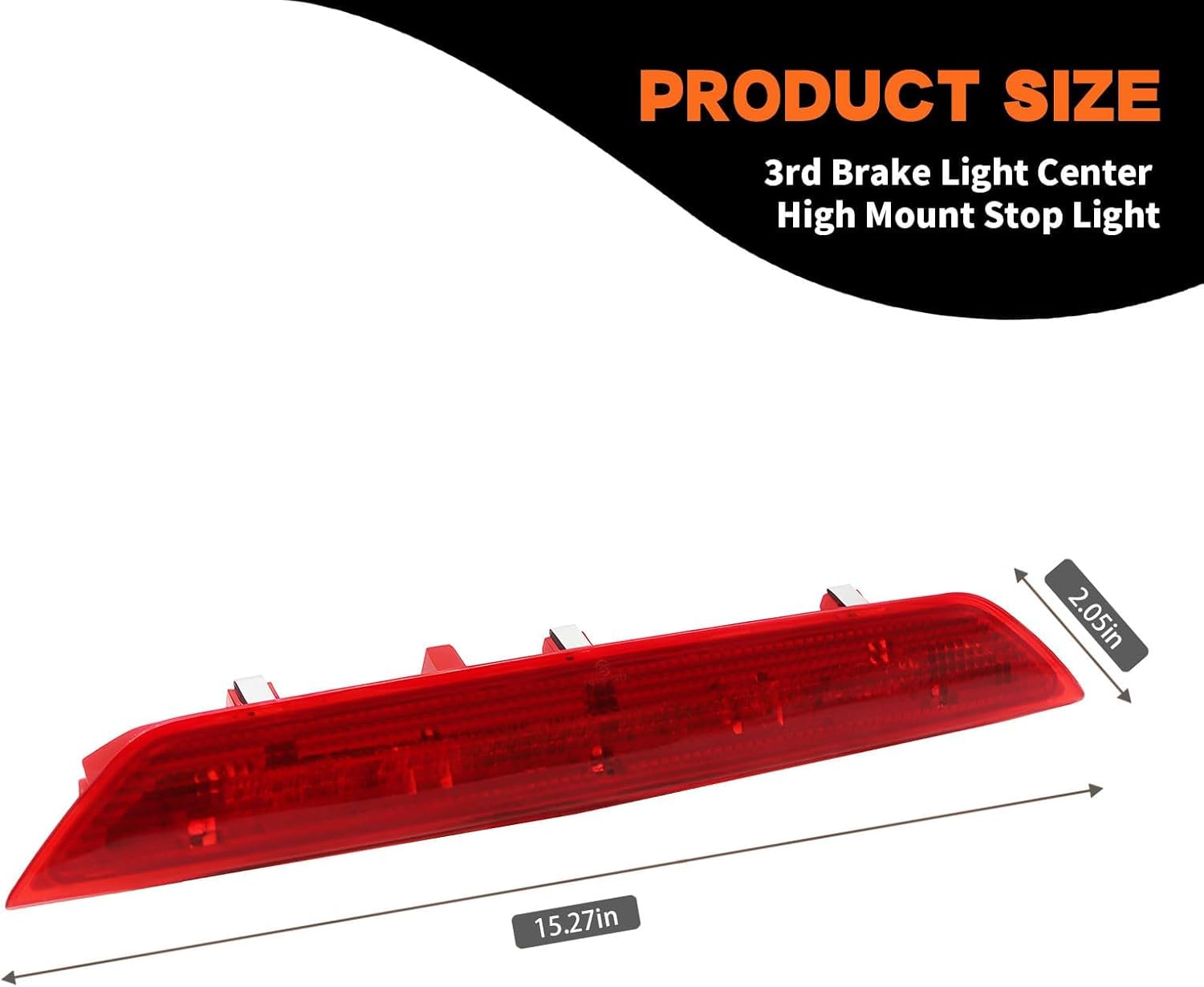 Center Rear High Mount 3rd Third Brake Light Lamp BK3Z13466A Compatible with Transit 150 250 350 350HD 2014-2023 BK3113N408AJ