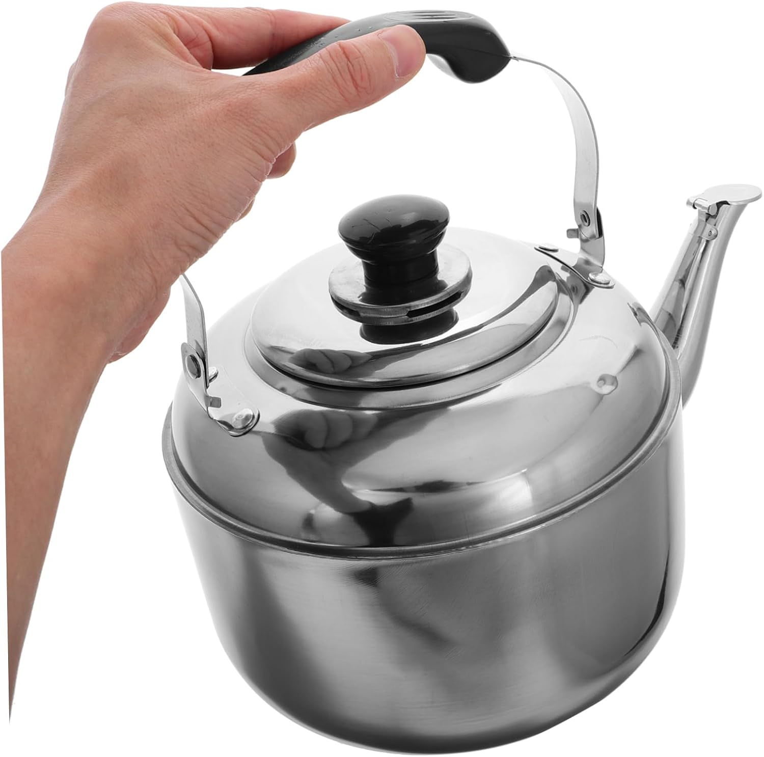 ABOOFAN Whistling Tea Kettle 3L Stainless Steel Water Kettle for Boiling Water Ergonomic Handle Stovetop Use on Gas and Induction Cookers for Tea Coffee Herbal Drinks