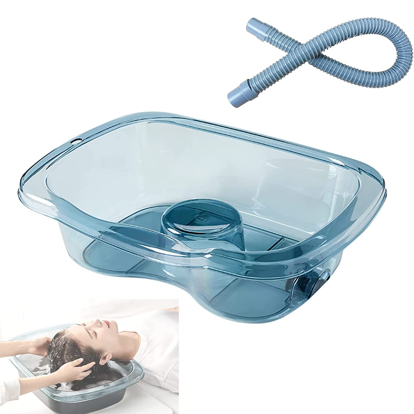 AYCDL EXECAB Hair Wash Basin, Bed Wash Basin, Portable Shampoo Bowl Tray Home Care Products, for Elderly, Disabled
