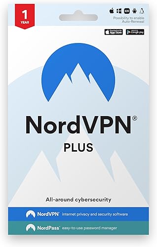 Vista 16 de NordVPN Plus, 10 Devices, 1-Year, VPN & Password Manager Software Bundle, Digital Code