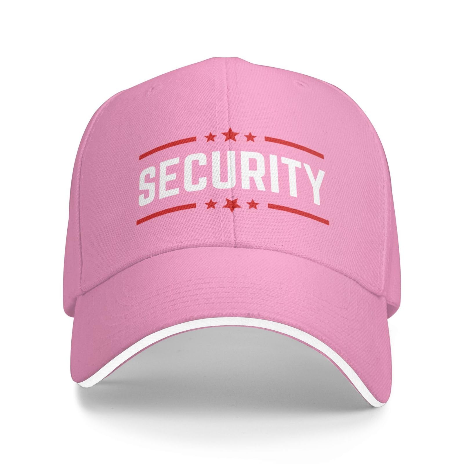 Melbrakin Unisex Pink Security Baseball Hat For Men Women Trucker Hats
