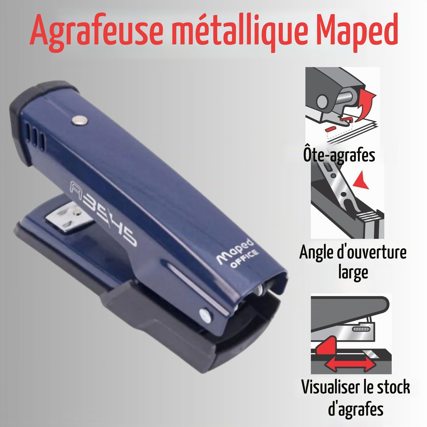 Maped - Kit Agrafeuse et Perforatrice 2 Trous en Métal