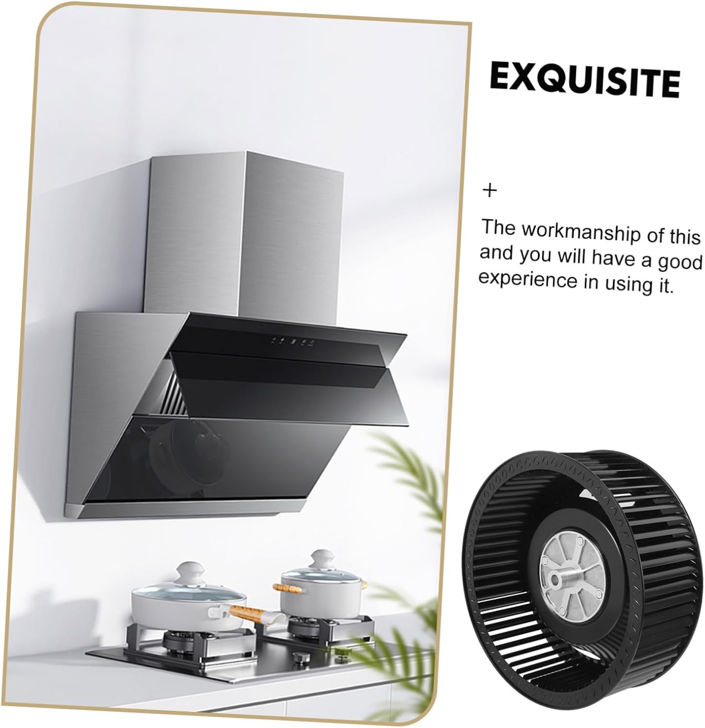 Fan Blower Wheel for Range Hoods Quiet Motor Assembly Replacement Exhaust Fan for Efficient Air Cleaning Home and Restaurant Use