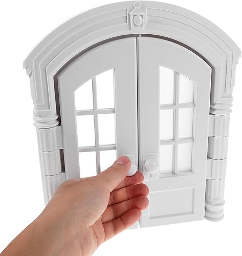 Miniatura 4 de White Dual-Opening Pet Door with Locking Mechanism for Interior Doors Quick Installation Secure Indoor Pet Gate for Cats and Small Dogs Versatile