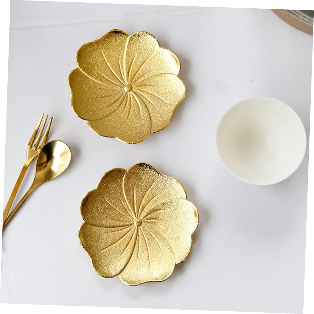 Metal Coaster Tea Cup Holder Lotus-Leaf Stand Cup Mats for Drinks Decor