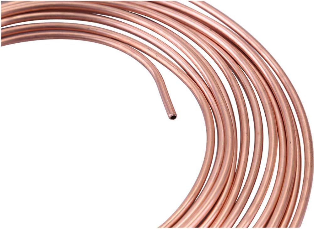 UOIENRT 25 Ft. 3/16 In Copper Nickel Brake Line Tubing Kit with 16 Fittings Corrosion Resistance, Upgraded Brake Line Tubing Kit