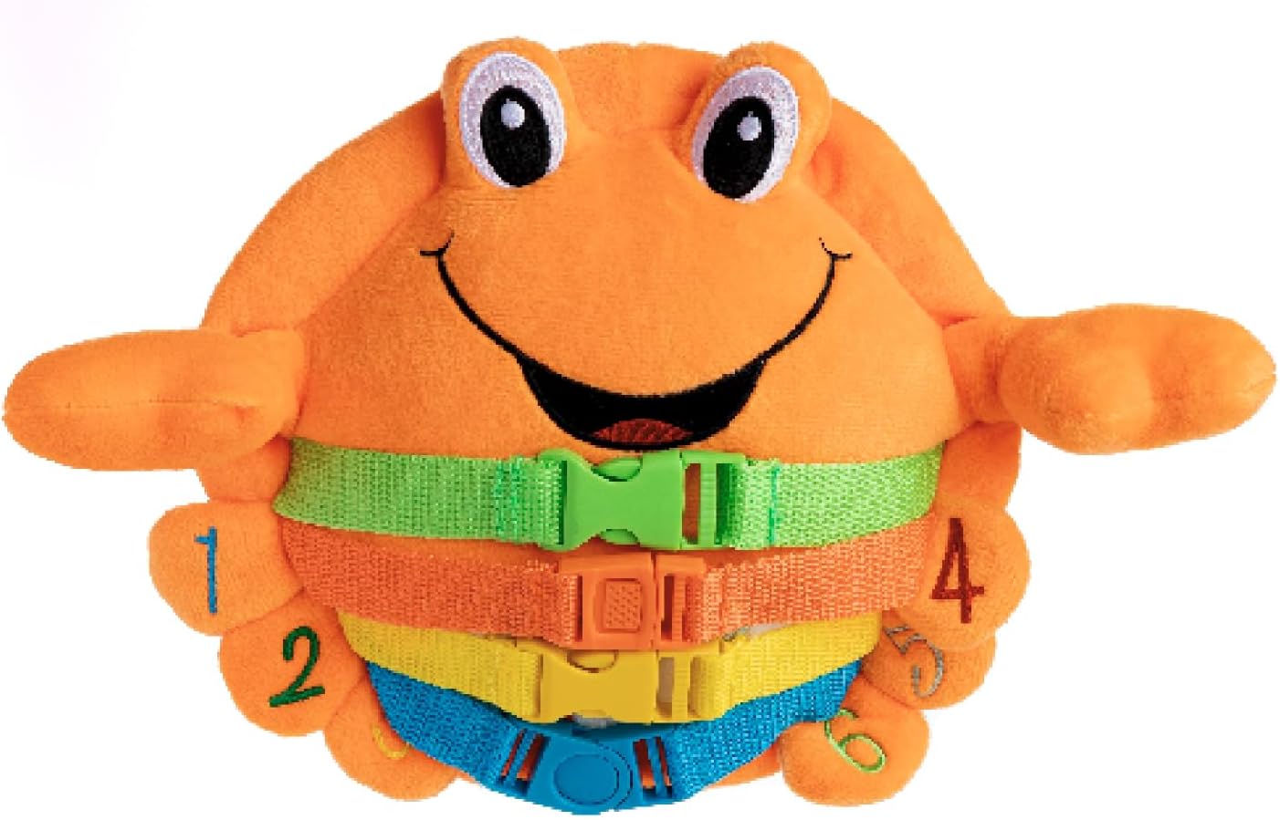 Barney Crab Stuffed Animal - Montessori Learning Toy for Toddlers - Develop Motor Skills and Problem Solving - Great Car Trip Activities for Kids
