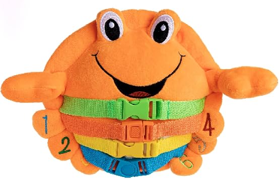 ألعاب الإبزيم - Barney Crab Stuffed Animal - لعبة مونتيسوري التعليمية للأطفال الصغار - تطوير مهارات السيارات وحل المشكلات - أنشطة رحلة سيارة رائعة للأطفال