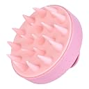 Now Organic Brand Premium Eco Wheat Straw Scalp Massager Shampoo Comb | Soft Silicone Bristles | Stress-Relieving, Anti-Dandruff, Best Hair Care Tool (Pink) gallery image