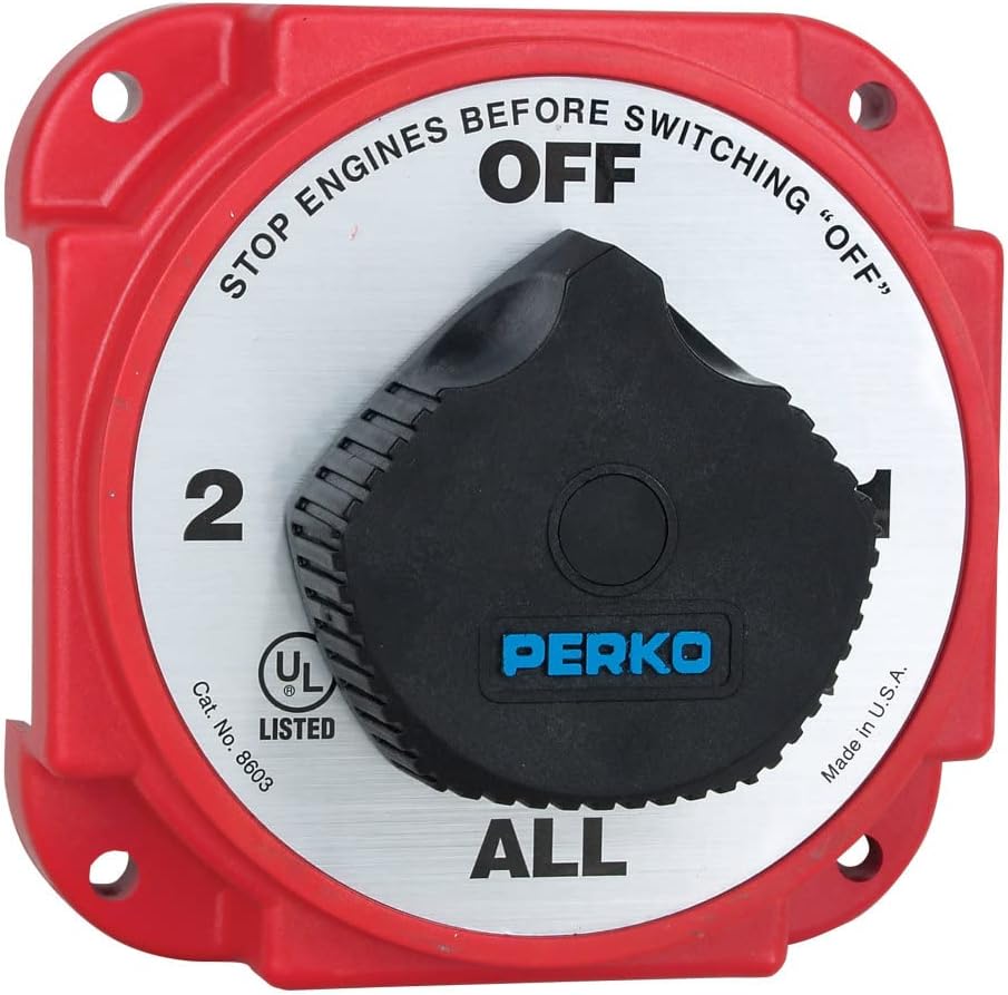Perko 8603DP Heavy Duty Battery Selector Switch with Alternator Field Disconnect