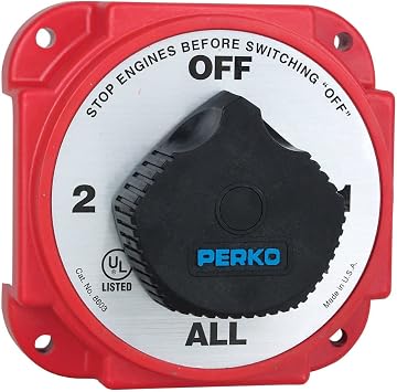 Perko 8603DP Heavy Duty Battery Selector Switch with Alternator Field Disconnect