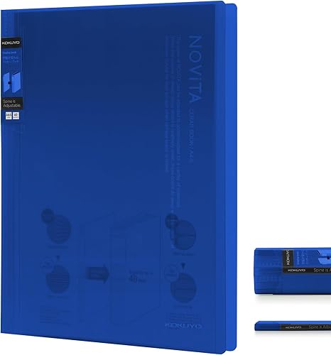Kokuyo Novita , libro transparente expandible, libro de exhibición, carpeta de presentación con fundas de plástico encuadernadas con 40 bolsillos,