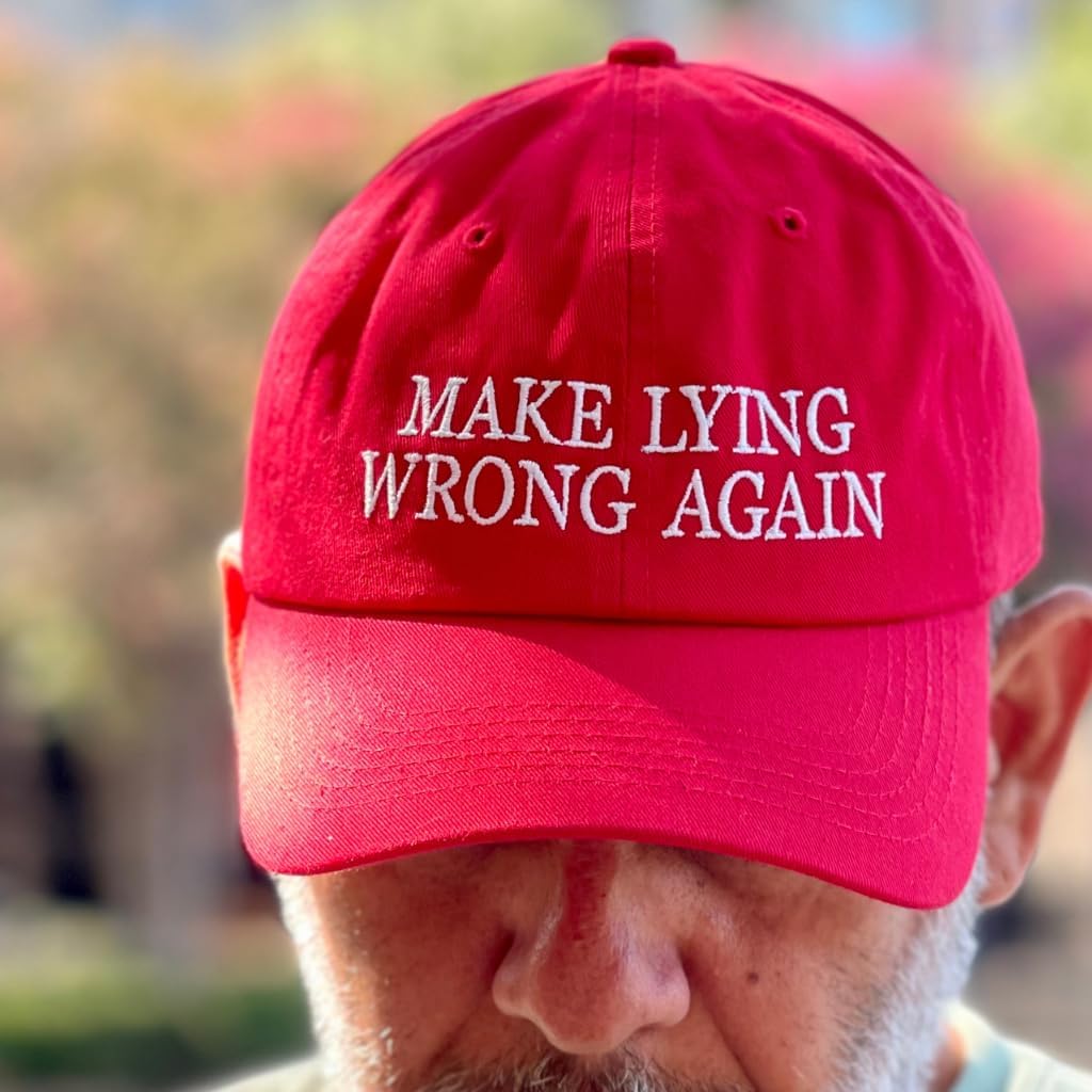Make Lying Wrong Again Embroidered Unisex Baseball Hat - Never Trump Hat - Image 3
