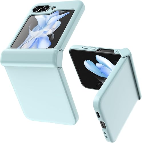 Funda para Samsung Galaxy Z Flip 5 con protección de bisagra, delgada y delgada a prueba de golpes rígida funda protectora para teléfono (negro)