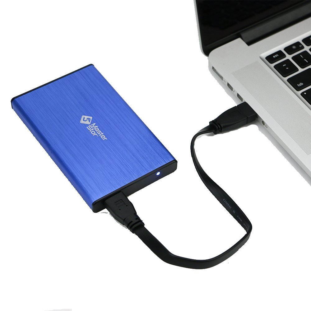 MasterStor 2 años de garantía-Unidad de Disco Duro Externo USB 3.0 Super-rápido de 2.5 Pulgadas SATA Laptop Disco Duro Disco Duro portátil Azul (80 GB, 120 GB, 160 GB, 320 GB, 500 GB, 1 TB) (160GB)