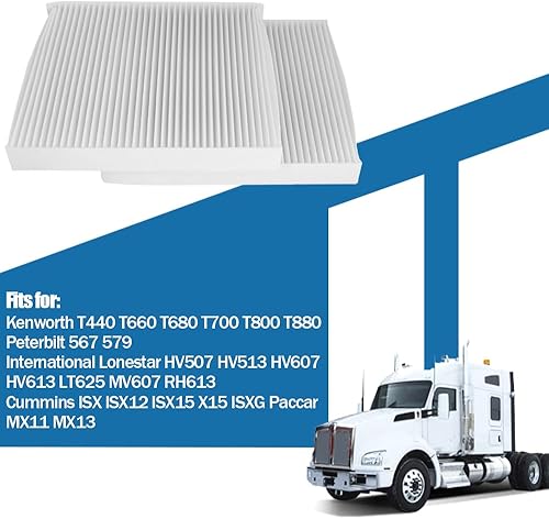 Miniatura 2 de Filtro de aire de cabina X1987001 para Kenworth T680 T700 T800 T880 Peterbilt 567 579 International Lonestar Cummins ISX ISX12 ISX15 X15 ISXG Paccar