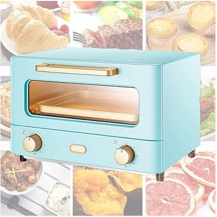 GLX Mini Forno Elettrico 12 Litri Forno Porta Vetro Temperato Leccarda  Estraibile Timer Visibile 60 Minuti Termostato Regolabile, 1000W : Casa e  cucina